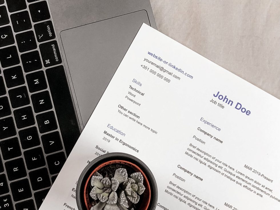 CV Template and importance Keep Britain Working